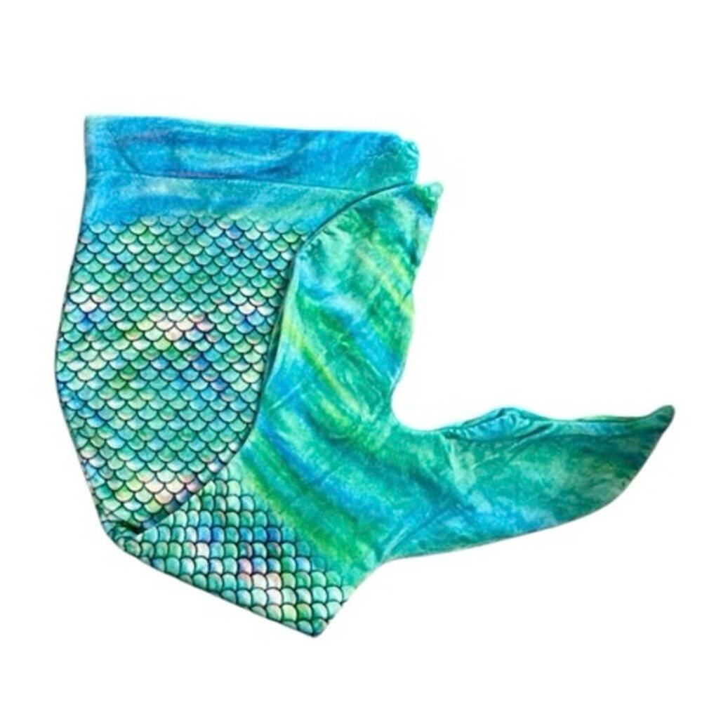 Comfy tails green blue mermaid tail blanket cozy bedding girls kids